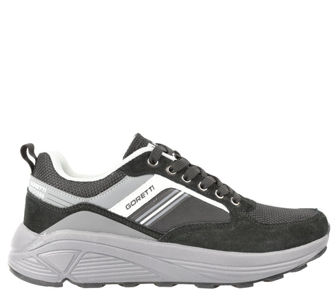 Pantofi casual, barbati, GORETTI, B100-CL30055 negru, textil